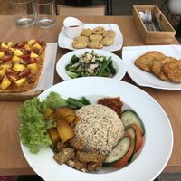 Summer Hawaiian pizza, Chickpea nugget, Hashbrown, Natures green fortune, Nasi tak Lemak at LN Fortunate Coffee - Solaris Mont Kiara in Kuala Lumpur
