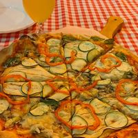 Vegan pizza at Zazza in Kosice