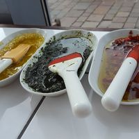 delicious sauces for your pizza - not to be missed at Zazza in Kosice