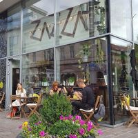 exterior seating, with an interior eating bar at Zazza in Kosice