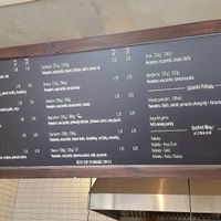 menu board at Zazza in Kosice