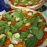 delicious pizza with vegan cheese at Zazza in Kosice