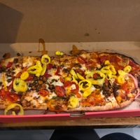 Vegan “meat”, veggies and buffalo sauce at &pizza - U St in Washington