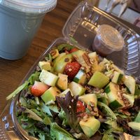 Blue smoothies and salad are such an amazing combo!! at Dulce Vida in Hanover Park