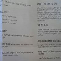 drinks menu 1 at Wholefoods Kitchen in Bendigo