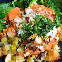 mushroom potato stroganoff  at Wholefoods Kitchen in Bendigo