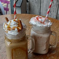 Biscoff and strawberry milkshake 🥤 at Seaside Kitchen in Margate