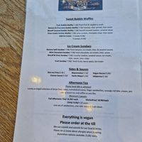 Menu - sides and ice cream at Seaside Kitchen in Margate