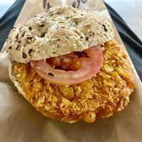 Crunchy vegan chicken burger  at backWERK - Hauptbahnhof in Berlin