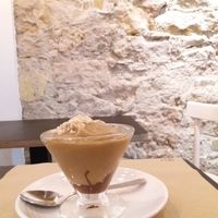 Dessert, pear mousse at 2Y Restaurante in Barcelona