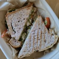 Caprese panini from fridge at Salud Juice - 4th St in Long Beach