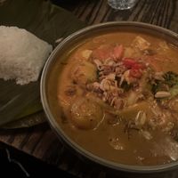 Massamam veg and tofu curry with rice   at Pai Toronto in Toronto