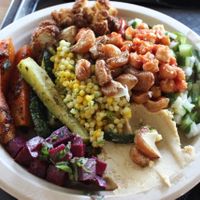 Platter at Moshe's Golden Falafel - McCullough Ave in San Antonio