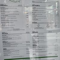 Full menu  at Fruitive - Palmer Alley in Washington