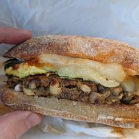 Breakfast sandwich at B52 Cafe in Pittsburgh
