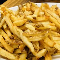 Large order of French Fries. They are shareable with 3 people. Delicious! Perfectly crisped and salted    at B52 Cafe in Pittsburgh