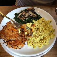 tofu scramble and latkes  at B52 Cafe in Pittsburgh
