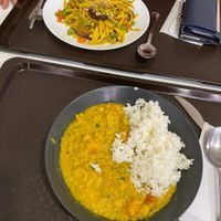 Pasta & curry at Ganesha Vega Etelbar in Budapest