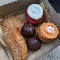 Baked goods box at Erin McKenna's Bakery in New York City