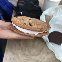 Vanilla cookie sandwich - cookies a bit hard but delish at Erin McKenna's Bakery in New York City