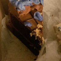chocolate cake (unfortunately very dry)   at Erin McKenna's Bakery in New York City
