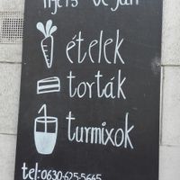 It's Hungarian, but they are also English-friendly. So no worries, international friends and fellow travellers. ;-) at Veggie Nyers in Budapest