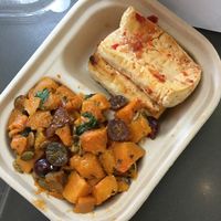 Sweet Potato Salad a d added order of tofu  at SFO - Dogpatch Bakehouse and Caffee - T1 & 3 in South San Francisco