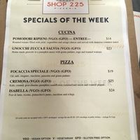 Special of the week. The “Cremosa” was amazing. Shop 225, keep it on the standard menu please! at Shop 225 Pizzeria in Pascoe Vale South