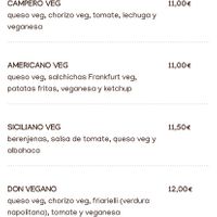 Menu at Mano a Mano in Murcia