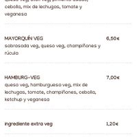 Menu  at Mano a Mano in Murcia