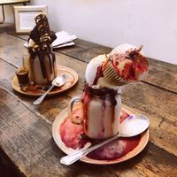 coffee & unicorn freakshakes! at Cupcakes and Shhht in East London