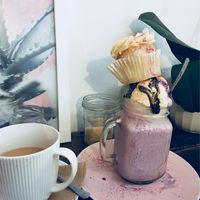 Unicorn freakshake  at Cupcakes and Shhht in East London