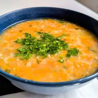 Barley Soup with Potatoes at Smaki Roslinne in Krakow