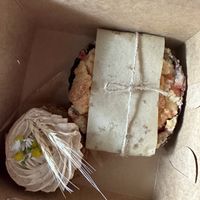 Cupcake and tart  at The Butterwood Bake Consortium in Pittsburgh