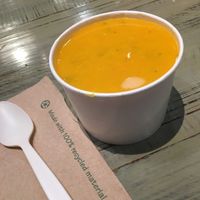 Vegan carrot ginger soup at Little Beet - 18th St in Washington