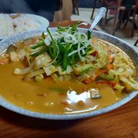 Vegan curry at Casa Ari in Gran Canaria