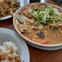Sayur loder was veggies in peanut sauce/soup (also know as lodah-lodah in Indonesia) at Casa Ari in Gran Canaria