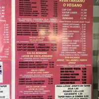 veg menu!  at Casa Ari in Gran Canaria