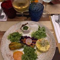 Tris di antipasti at L'Orto Gia Salsamentario in Turin