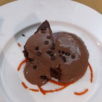 "tortino" al cioccolato che in realtà è una finta sacher at L'Orto Gia Salsamentario in Turin