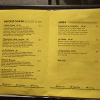 (English menu) secondi and contorni at L'Orto Gia Salsamentario in Turin