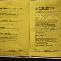 (English menu) dolce and caffe at L'Orto Gia Salsamentario in Turin