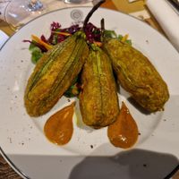 Fiori di zucca ripieni at L'Orto Gia Salsamentario in Turin