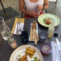 Excellent seitan and a nice savoury flan !  at L'Orto Gia Salsamentario in Turin