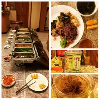 7,000won buffet pick. served with complimentary lotus tea from the temple.  at Jeoksubang - 적수방 in Seoul