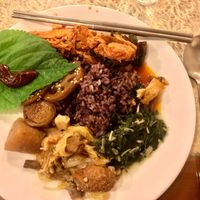 A plate of mixed foods from the buffet!  at Jeoksubang - 적수방 in Seoul