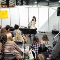 cooking demo at vegfest at Laurianne's Raw Cakes in Killearn