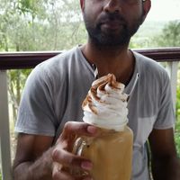 Almond iced coffee! at Bonta Vera in Minmi