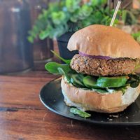 Middle Eastern Feast burger at Bonta Vera in Minmi