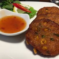 sweetcorn fritters  at Mantra Thai in Newcastle Upon Tyne